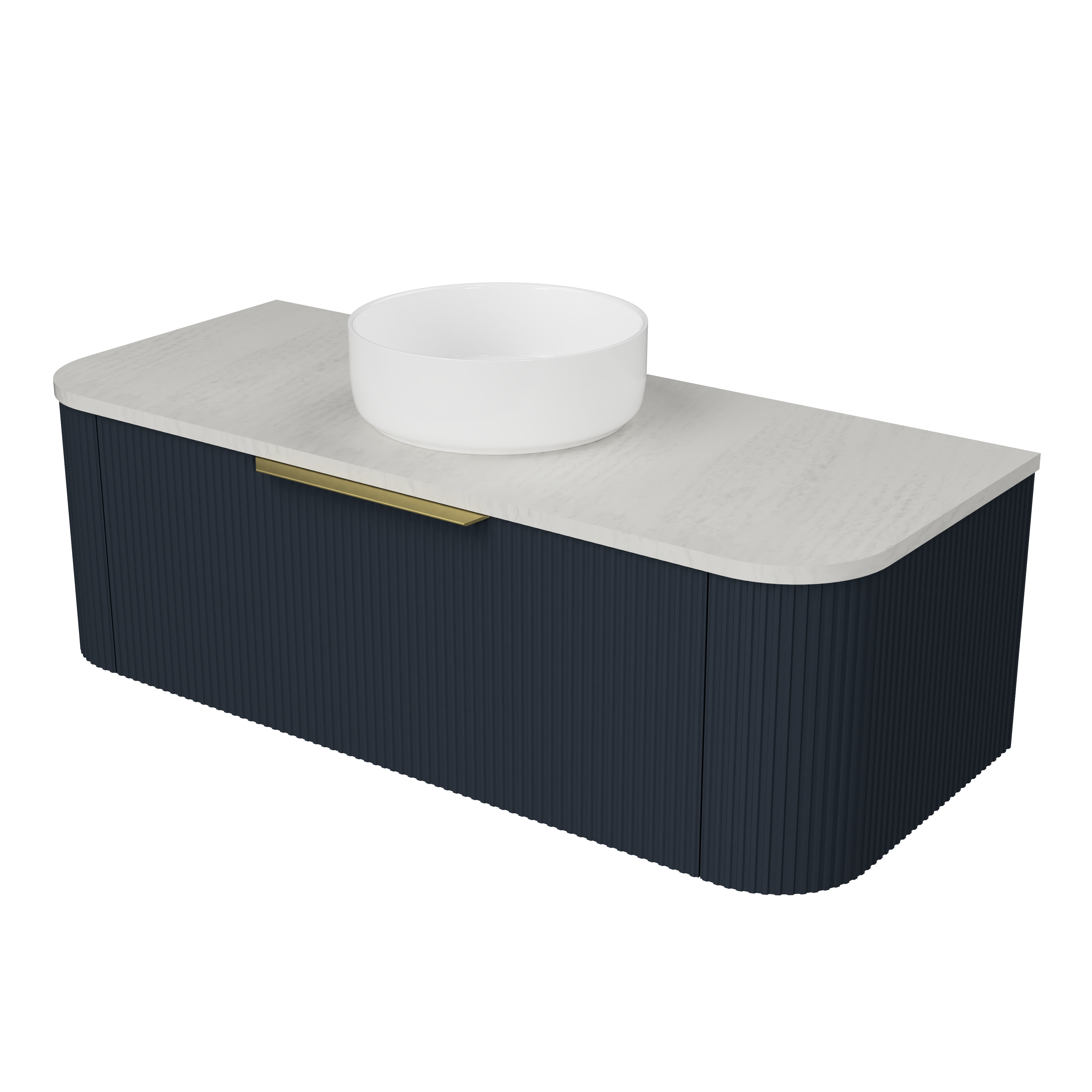 Timberline Santos Wall Hung Vanity 1200mm with Centre Above Counter Bowl