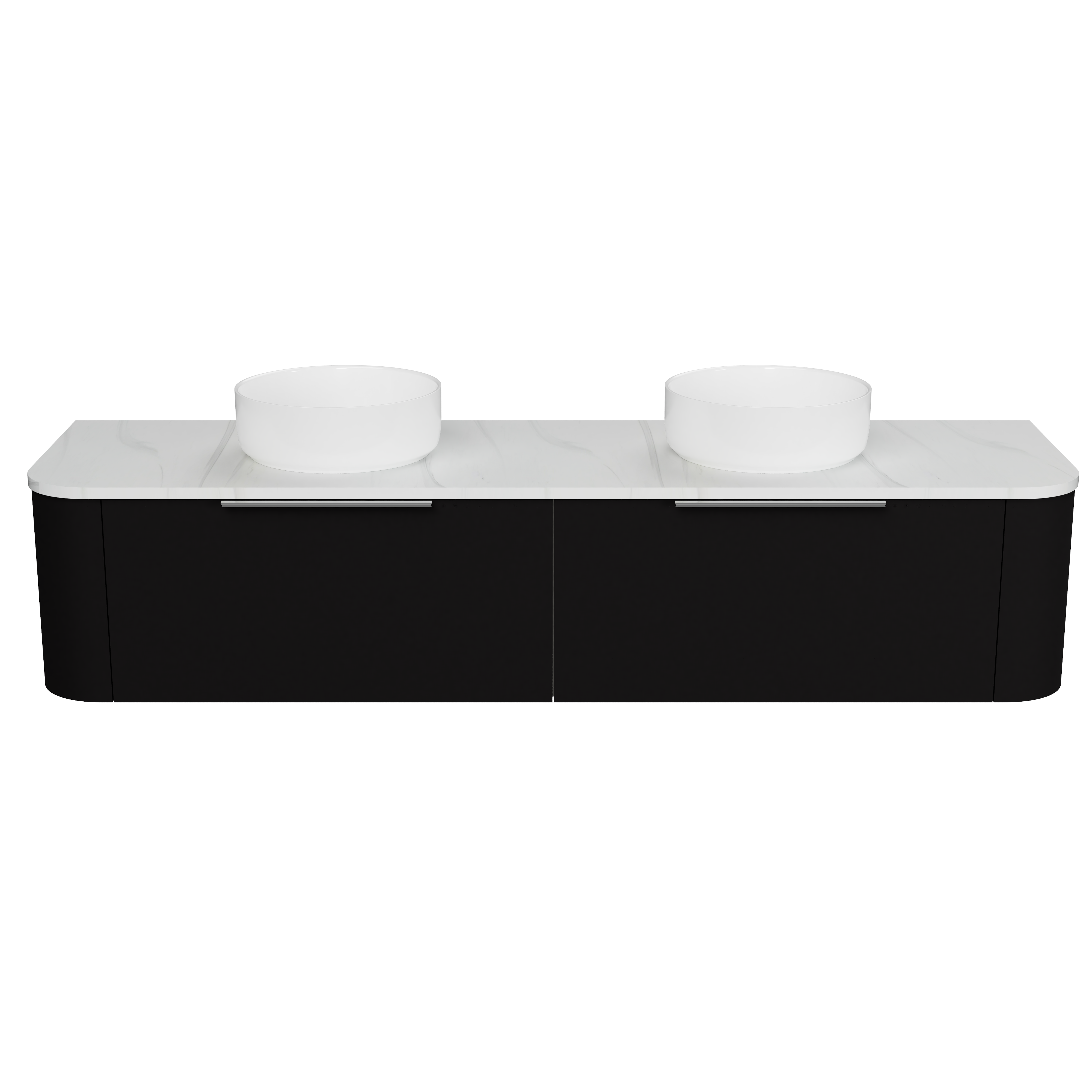 Timberline Santos Wall Hung Vanity 1800mm with Double Above Counter Bowls