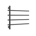 Thermorail Swivel Heated Towel Rail 595x540x104mm, Matte Black image
