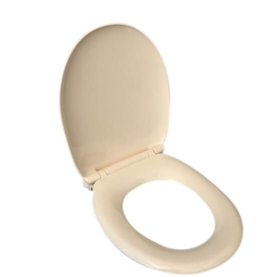 Caroma Trident Toilet Seat, Plastic Hinge White & Ivory Bathware Direct