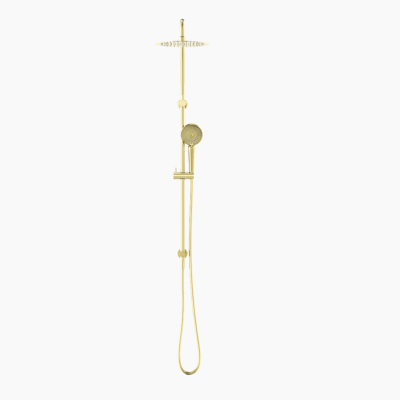 Round Project Combination Shower, 250mm Overhead & Handset, Brushed Gold