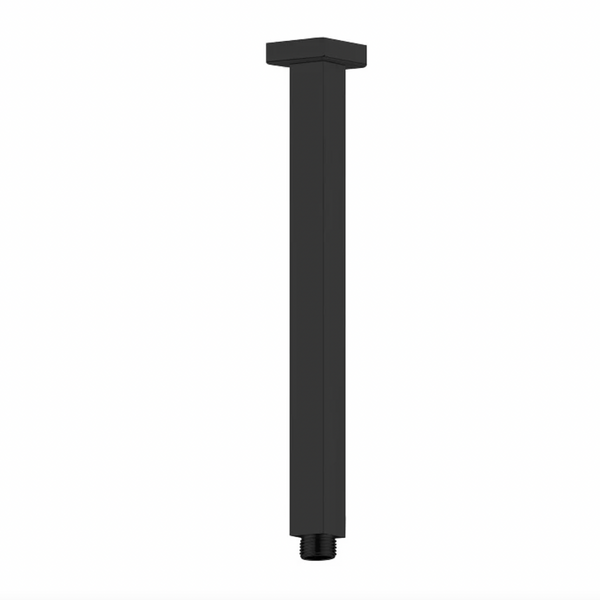 Nero Square Ceiling Mounted Shower Arms, Matte Black