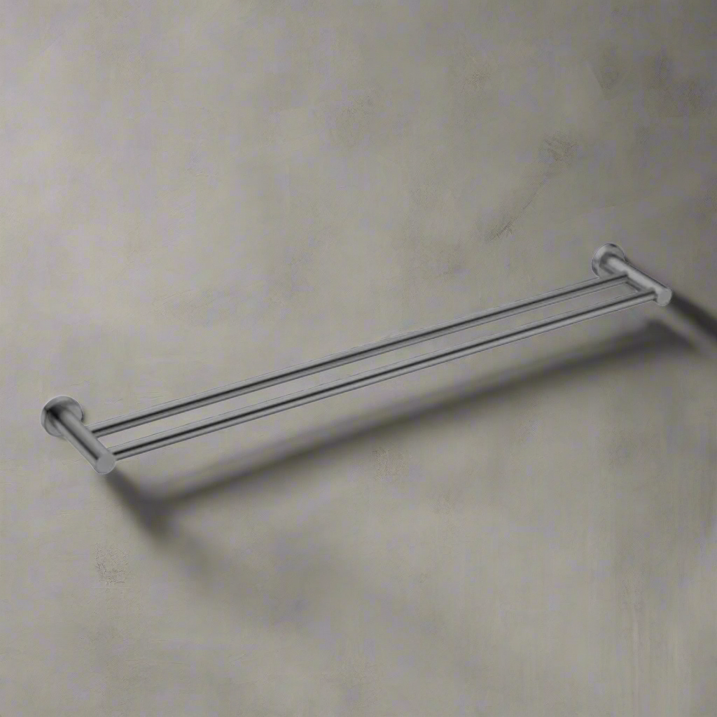 Nero Mecca Double Towel Rail 800mm Gunmetal Grey / NR1930dGM