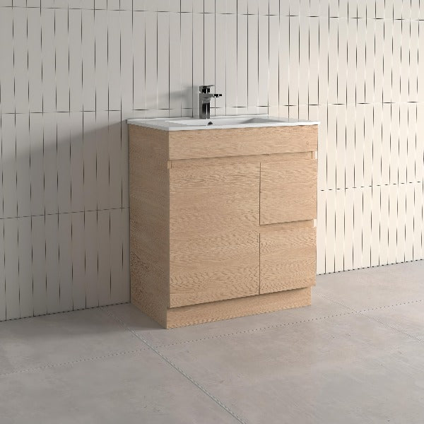 THEBE 750mm Vanity with Slim China Top Finger Pull Soft Oak