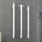Thermorail Round Vertical Single Bar Heated Towel Rail with Hook VS900HSW - Satin White