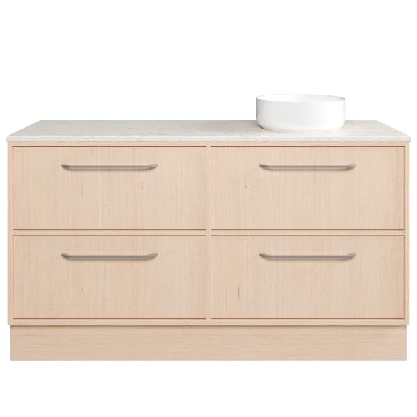 Taro 1500mm Floor Standing Vanity, SilkSurface Top and Above Counter Basin