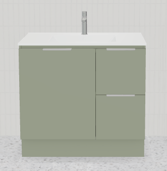 Manhattan 900mm Floor Standing Vanity with Moulded Top, Centre or Offset Bowl