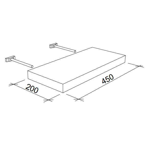 Timberline Splice Floating Shelves - 450mm