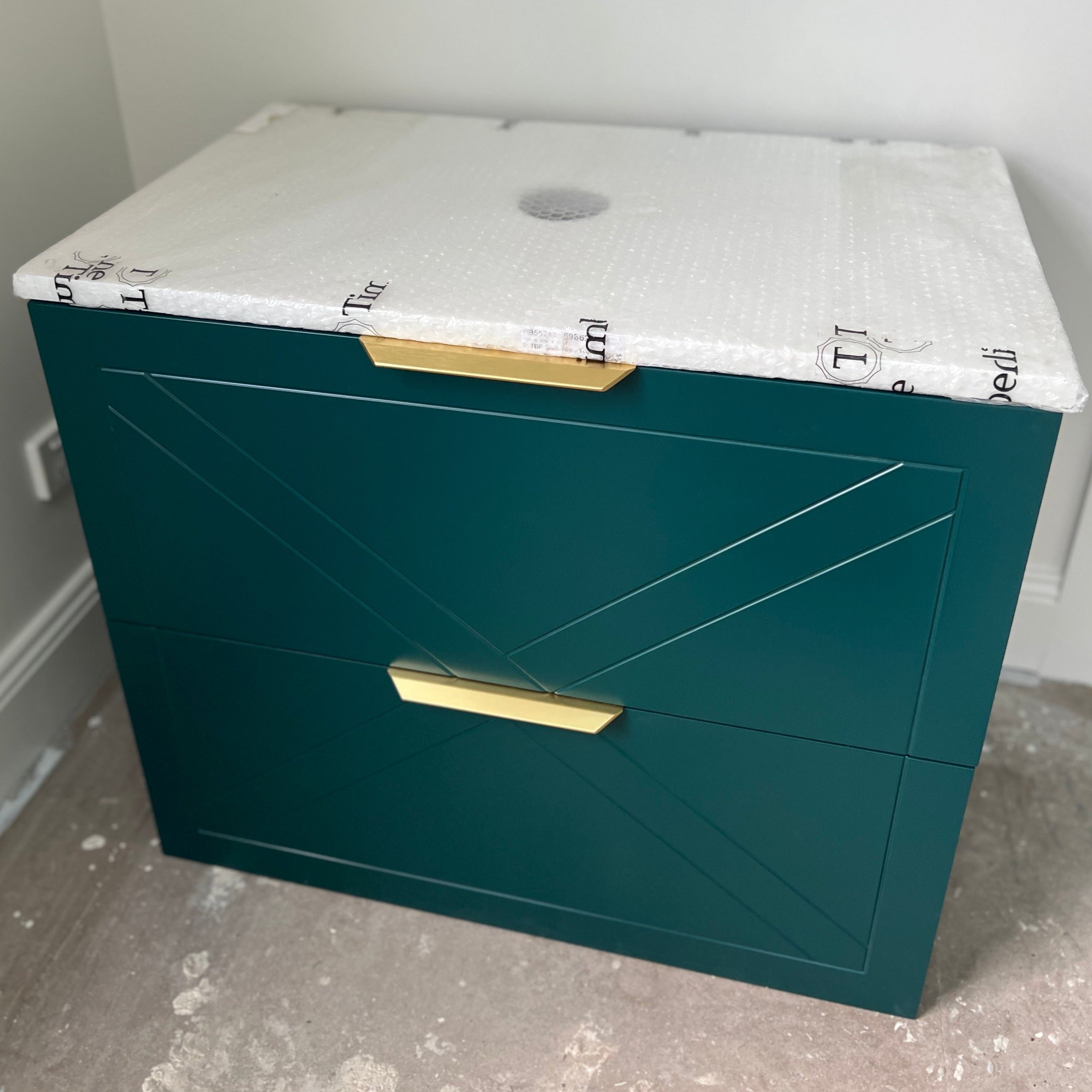 Timberline 750mm Wall Hung Sutherland Vanity, Emerald Green - ONE ONLY