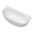 Toronto 1700mm Back to Wall Bath with Overflow - Matte White