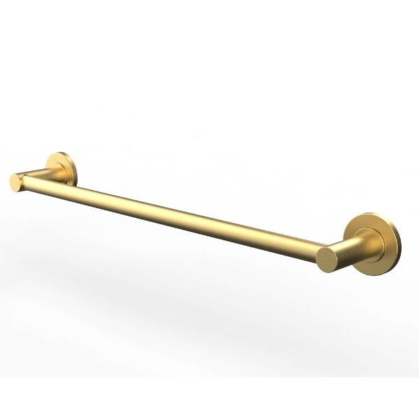 Master Rail 600mm Single Towel Rail - Brushed Gold