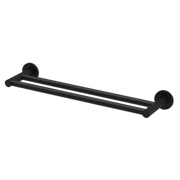 Master Rail 750mm Double Towel Rail - Matte Black