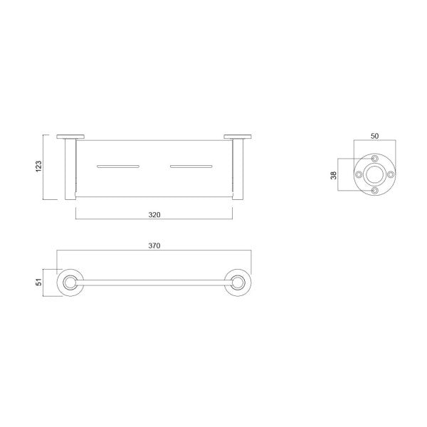 Master Rail Shelf - Brushed Gold