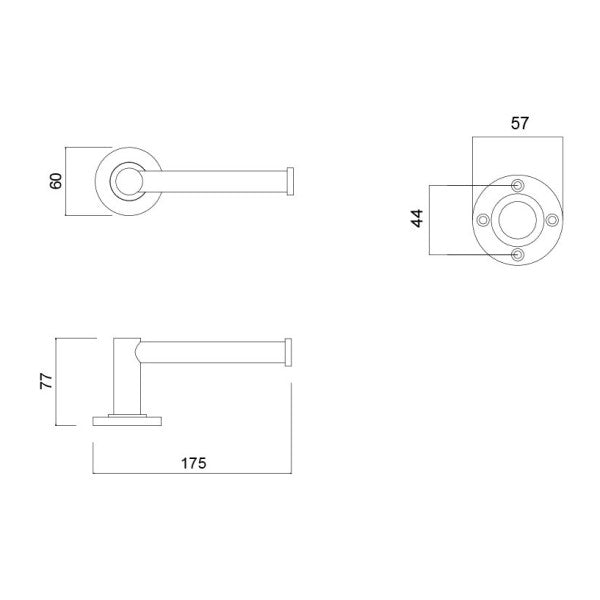 Master Rail Toilet Roll Holder - Matte Black