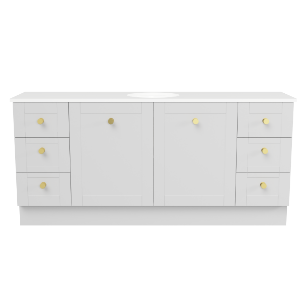 Timberline Victoria 1800mm Floor Standing Vanity, Single Bowl with Ceramic Basin