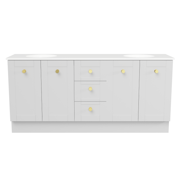 Timberline Victoria 1800mm Floor Standing Vanity, Double Bowl with Ceramic Basins