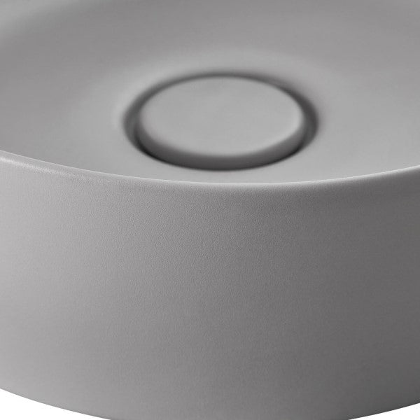 Venezia Round Countertop Vessel With Chrome Pop-down Waste – Ash