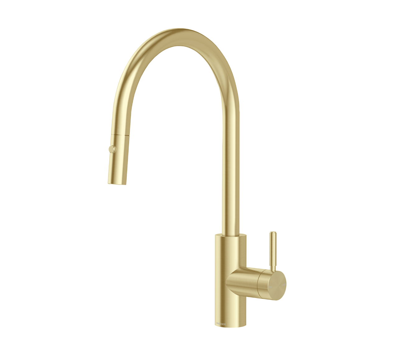 Phoenix Sink Package 2 – Matte White Sink & Brushed Gold Mixer