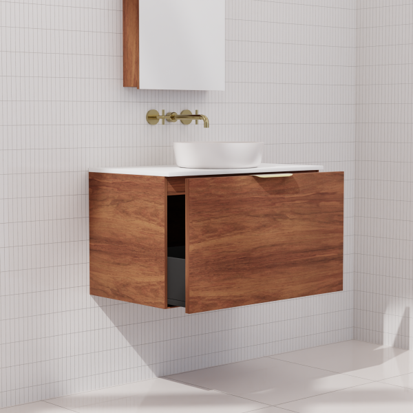 FABF Zoe Timber Veneer Vanity 750mm Vanity, Tasmanian Blackwood / Add Top + Basin