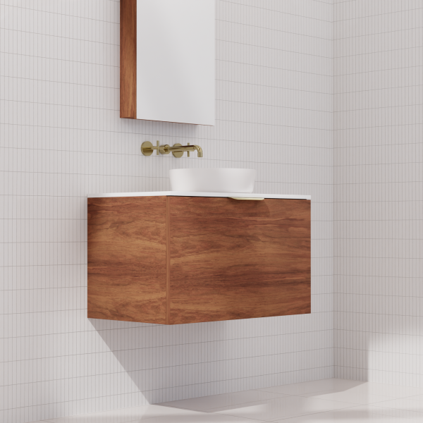 FABF Zoe Timber Veneer Vanity 750mm Vanity, Tasmanian Blackwood / Add Top + Basin