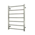 Radiant Heated Round Towel Ladder 600x800mm, Cool Brushed Nickel image