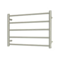 Radiant Heated Round Towel Ladder 750x550mm, Cool Brushed Nickel image
