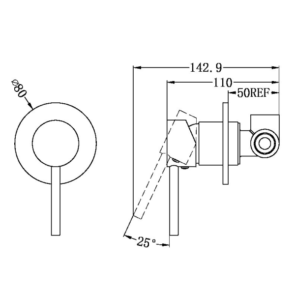 Dolce Shower Mixer Chrome