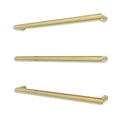 Radiant Heated Low Voltage Single Round Towel Bar 800mm, Light Gold image