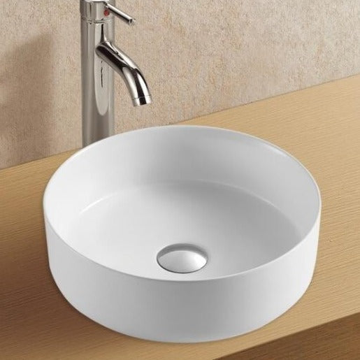 Genoa Round Above Counter Basin - Matte White