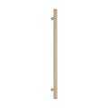 Radiant 12V Vertical Single Bar Round Heated Towel Rail, Light Gold image