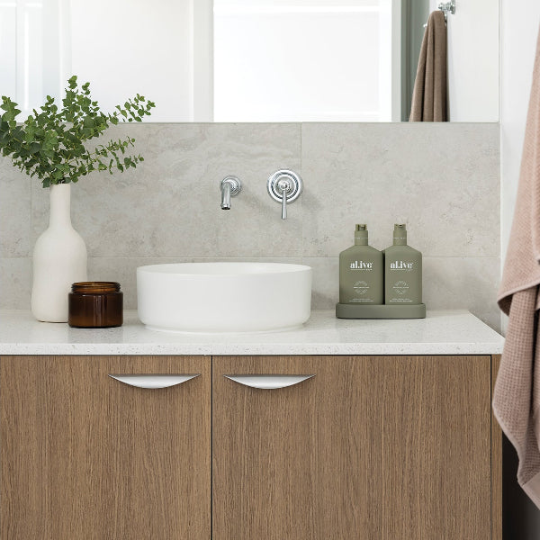 Phoenix Cromford SwitchMix Wall Basin / Bath Mixer Set Fit-Off Kit, Chrome image