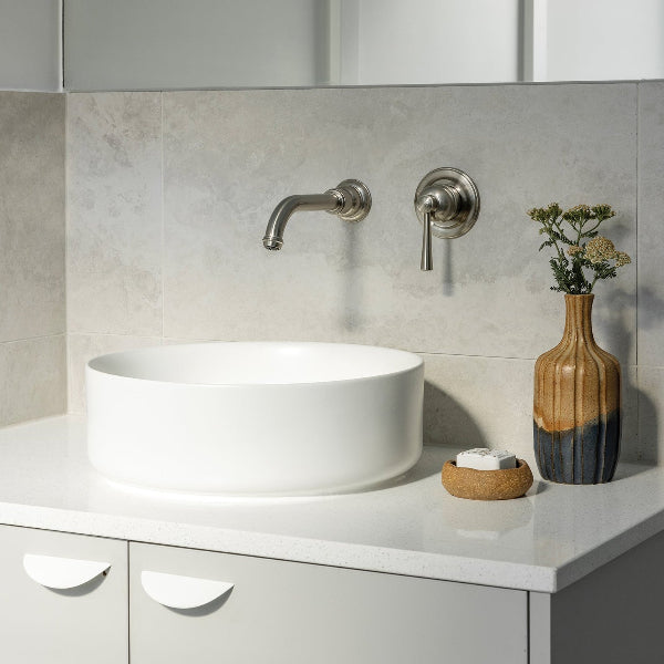 Phoenix Cromford SwitchMix Wall Basin / Bath Mixer Set, Brushed Nickel image