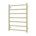 Radiant Heated Round Towel Ladder 600x800mm, Light Gold image