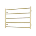 Radiant Heated Round Towel Ladder 750x550mm, Light Gold image