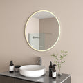 Radiant AURA Brushed Nickel - OLËK - 800mm LED Mirror image