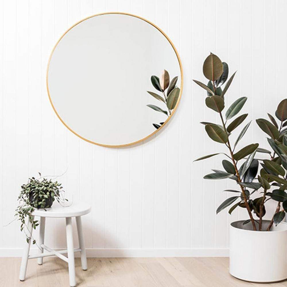 Mirrors Bella Round Wall Mirror Brass 100CM
