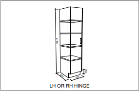 Modular Laundry 450mm Tall Cabinet - 1 Door