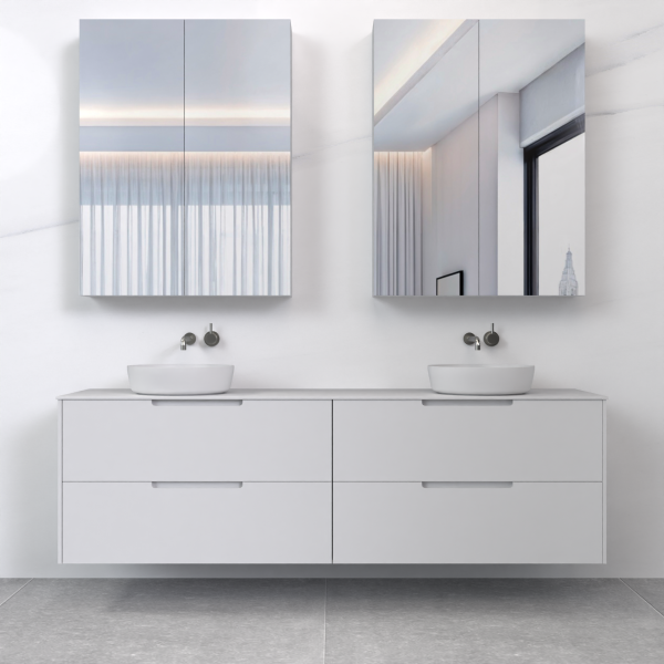 FABF Verona 1800mm Wall Hung Matte White Vanity, Add Top + Basin/s