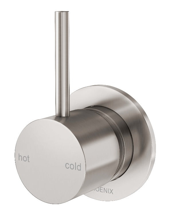 Phoenix Vivid Slimline Up Shower/Wall Mixer - Brushed Nickel