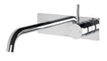 Phoenix Vivid Slimline Up Wall Basin/Bath Mixer Set - Chrome