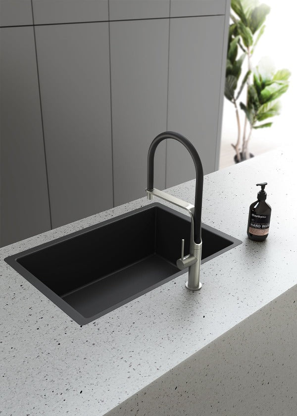 Phoenix Vido Flexible Hose Sink Mixer - Brushed Nickel