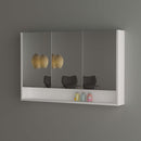 Stora 1200mm Mirrored Shaving Cabinet with Undershelf - White