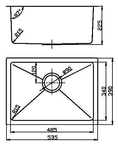 Essence Qubik 35 Litre Top or Undermount Utility Sink – Bathware Direct