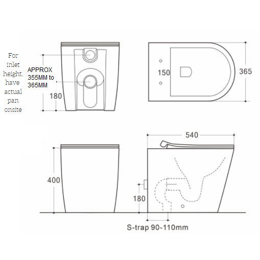 Geberit In Wall Package - Fairfield Rimless Pan - Sigma 20 Round Button