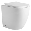 Haze Rimless Wall Faced Pan and Seat - White