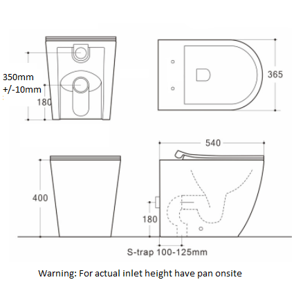 Geberit In Wall Package - Haze Rimless Pan - Sigma 20 Round Button