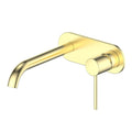Greens Gisele Wall Basin Mixer w/ Faceplate - Brushed Brass