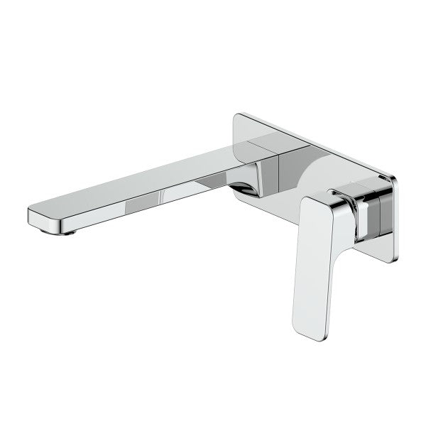 Greens Swept Wall Basin Mixer with Faceplate - Chrome