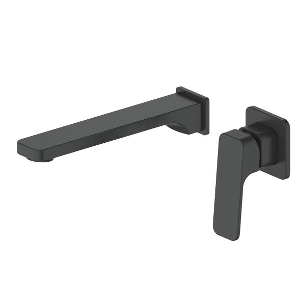 Greens Swept Wall Basin Mixer Set - Matte Black