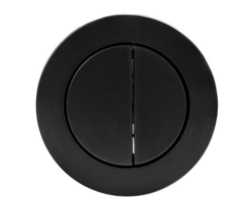 Matte Black & Gloss White Toilet Button Round Suits 48mm Hole